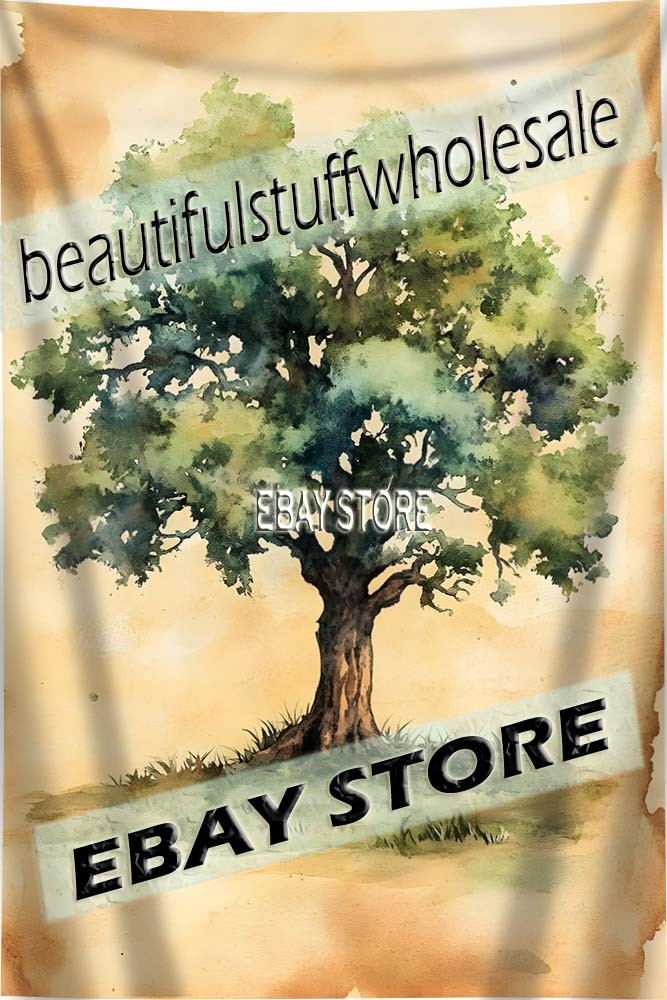 Single Tree Tapestry Nature Study minimal forest art backdrop 59X82 in