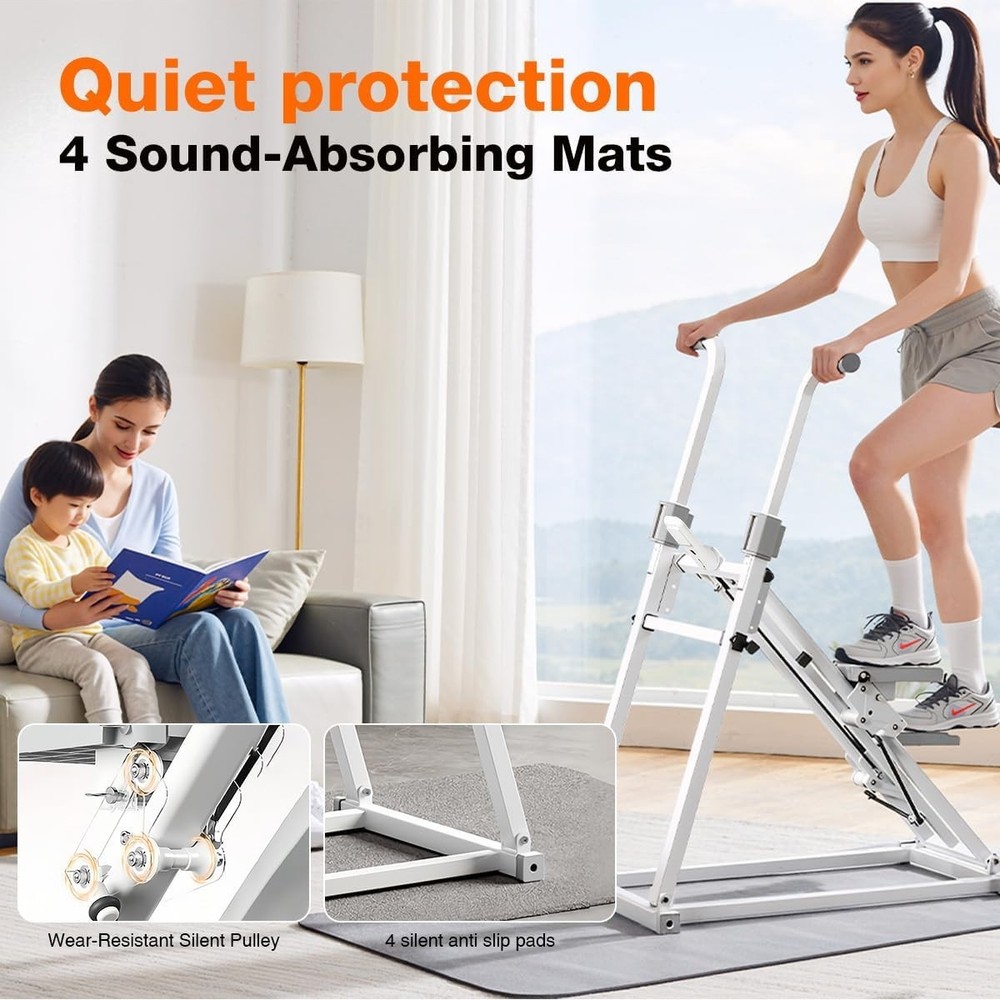 Foldable Stair Stepper Machine with Handles