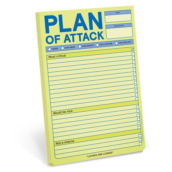 Knock Knock Plan of Attack Notepad
