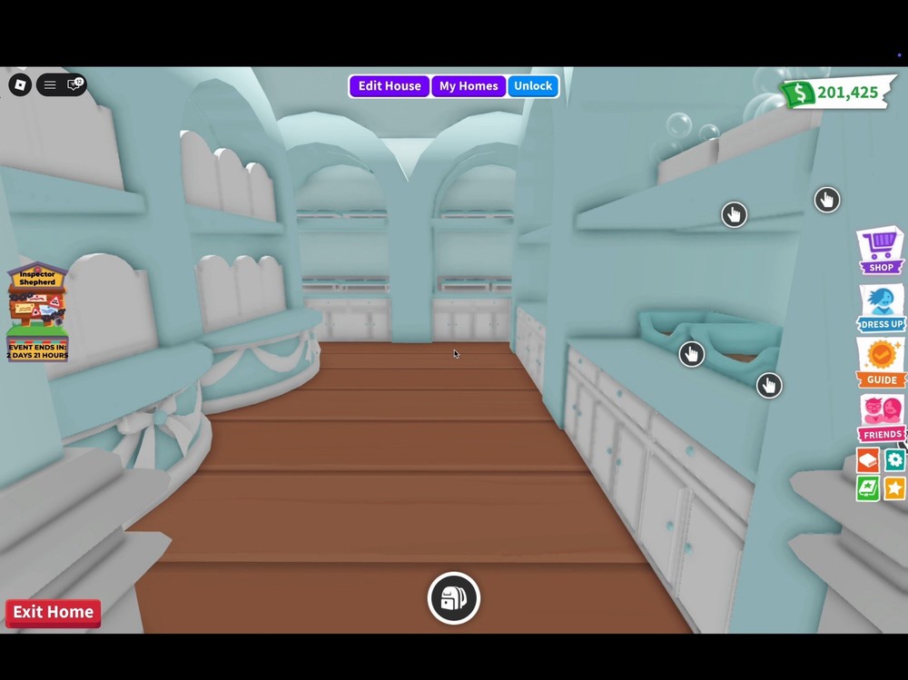 adopt me blue tiny grinding home 🐬🩵