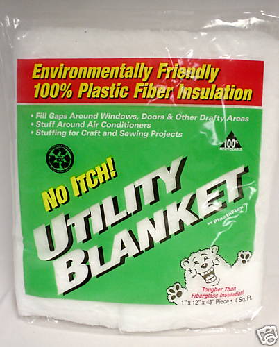 INSULATION, UTILITY BLANKET Fiber Fill  Water Heater Wrap,crack fill,1000 uses