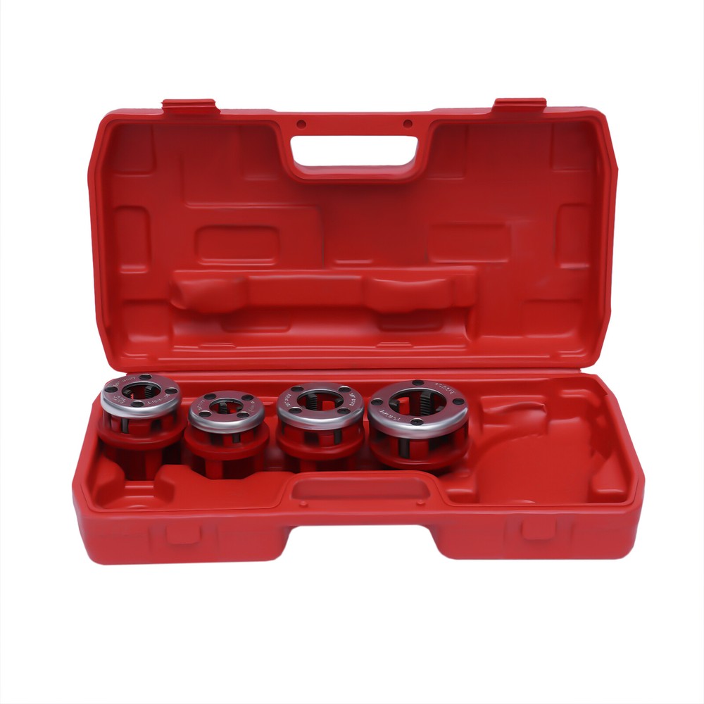 Pipe Threader Ratchet Type w/ 5 Dies Cutter Threading Tool Kit for 1/2"-2" Pipe