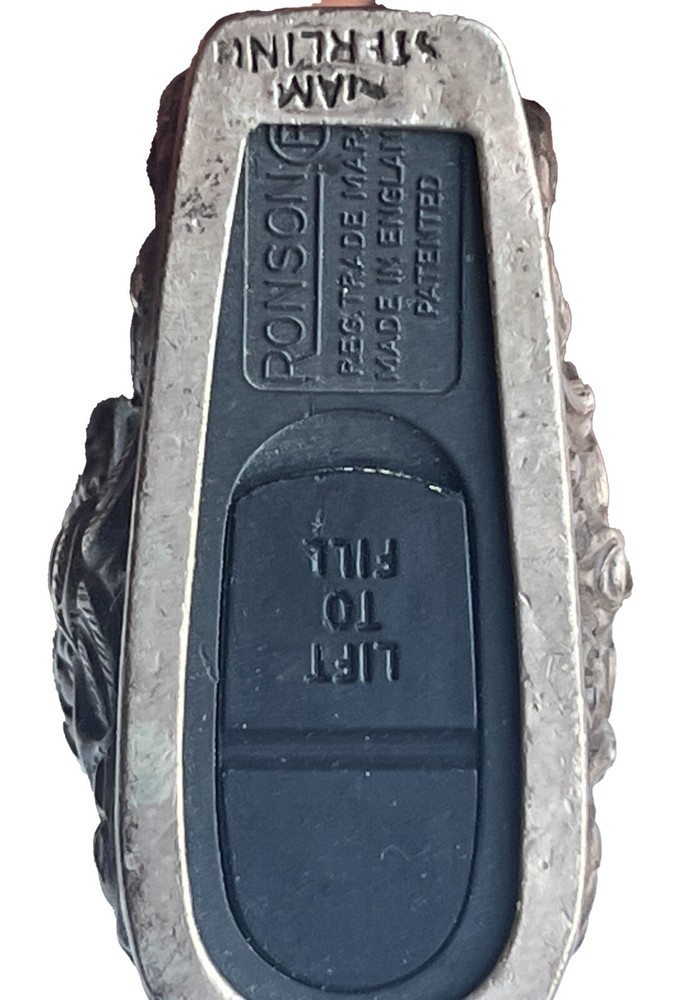 Siam Sterling Lighter case with Ronson lighter Embossed