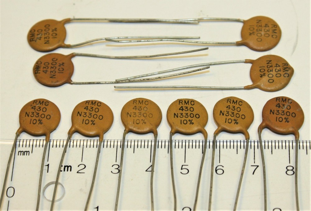 RMC 430pf .00043uf Ceramic Disc Capacitors 10 pieces