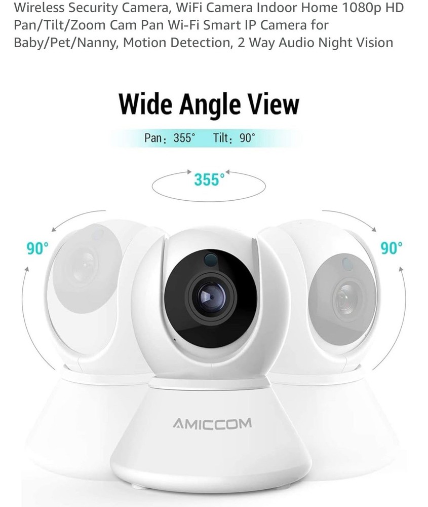 Amiccom HD PTZ IP Camera with WiFi HD