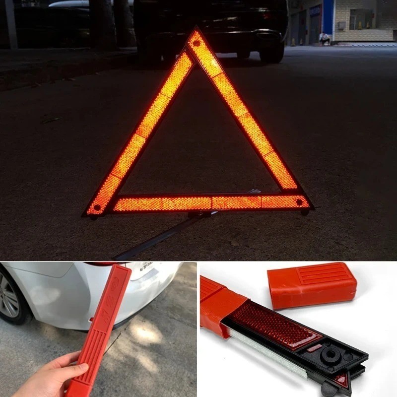 Large Reflective Car Warning Triangle Breakdown Hazard Road EU Emergency