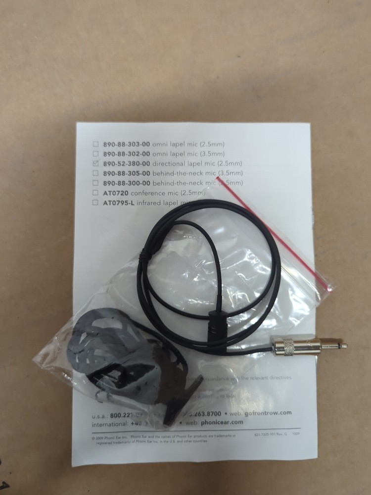 FrontRow 890-52-380-00 Directional Lapel Microphone