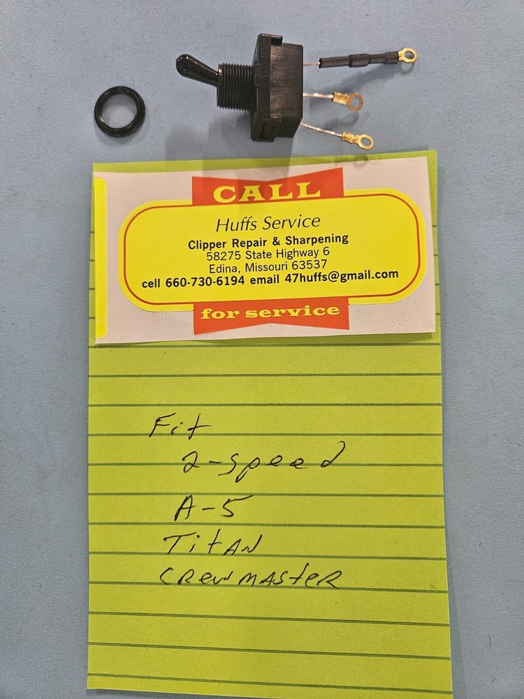 Oster  2-Speed Switch & Nut  Fits A-5 -Titan & Crewmaster   2-Speed