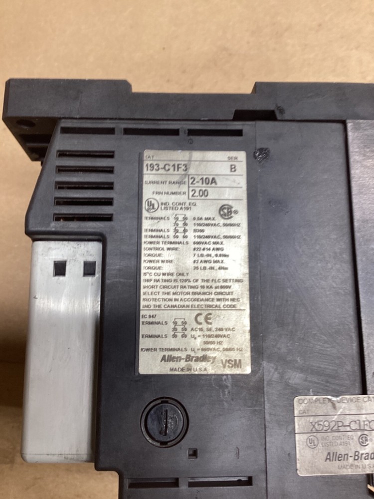Allen-Bradley, SMP-3 Solid Overload Relay # 123L45