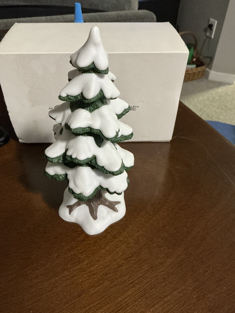 Herritage village collection Small handpainted procelain pine tree