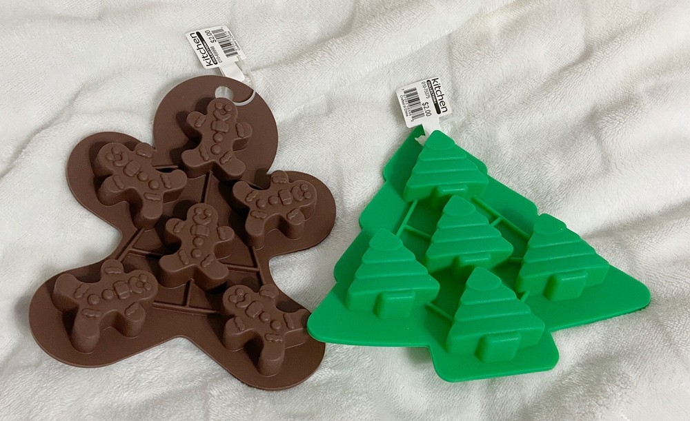 Kitchen Collection, Christmas Gingerbread and Tree Ice Cube Shaped Trays