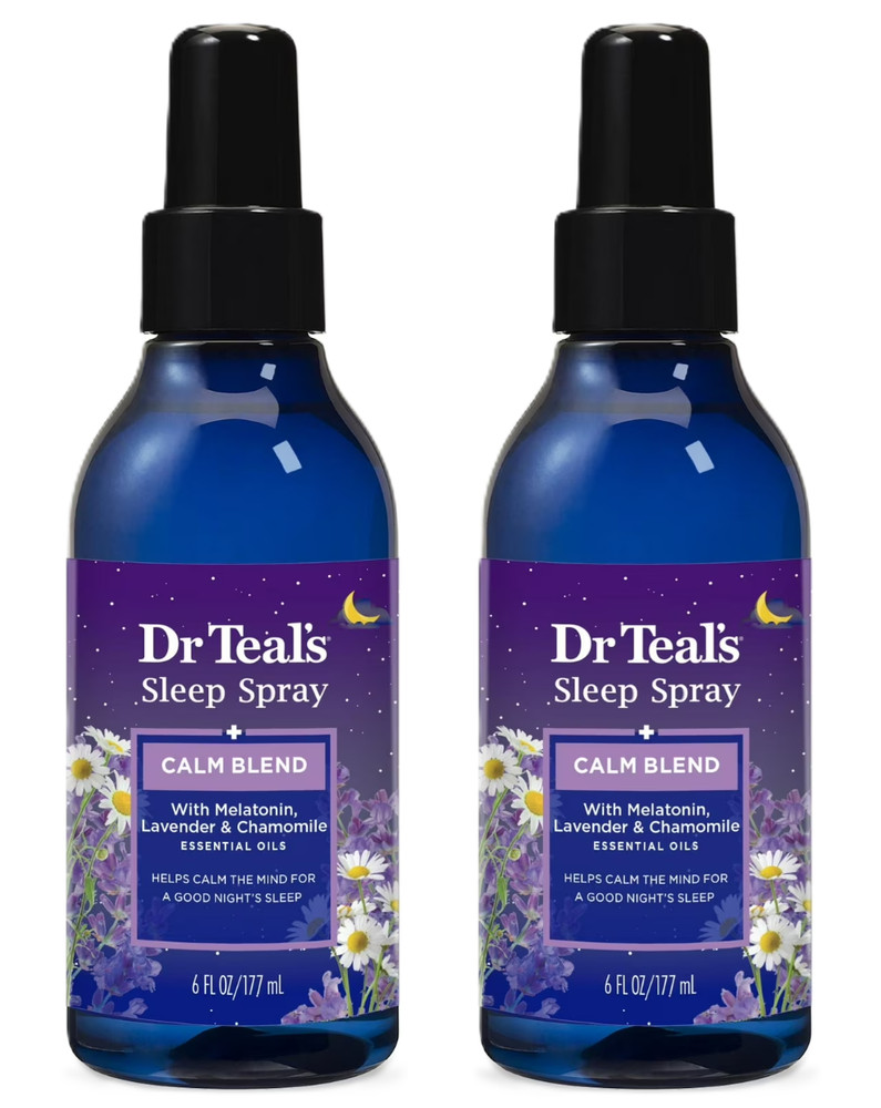 Dr Teal's Sleep Spray with Melatonin & Essential Oils, 6 fl oz, Spray Bottle 2pk