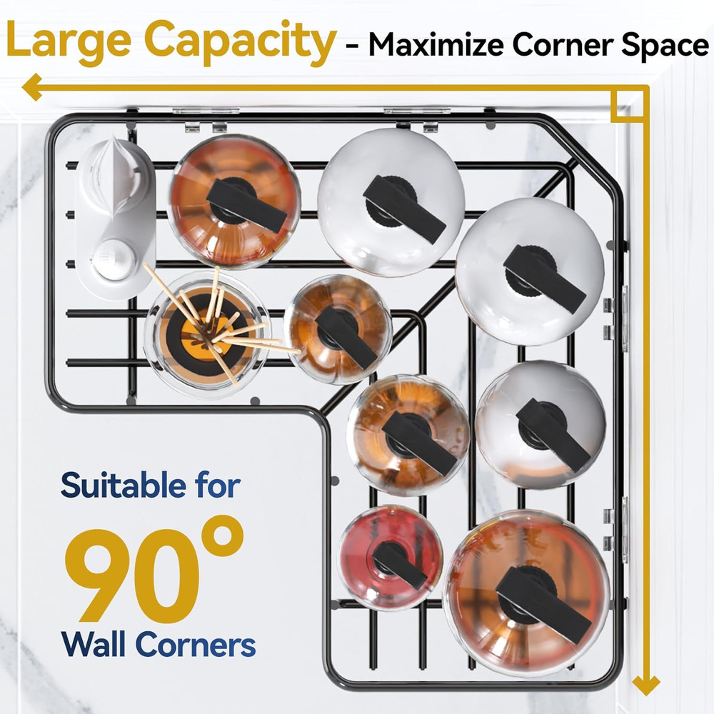 Corner Shower Caddy 2 Pack, No Drill Adhesive Shower Storage Shelves, Rustproof