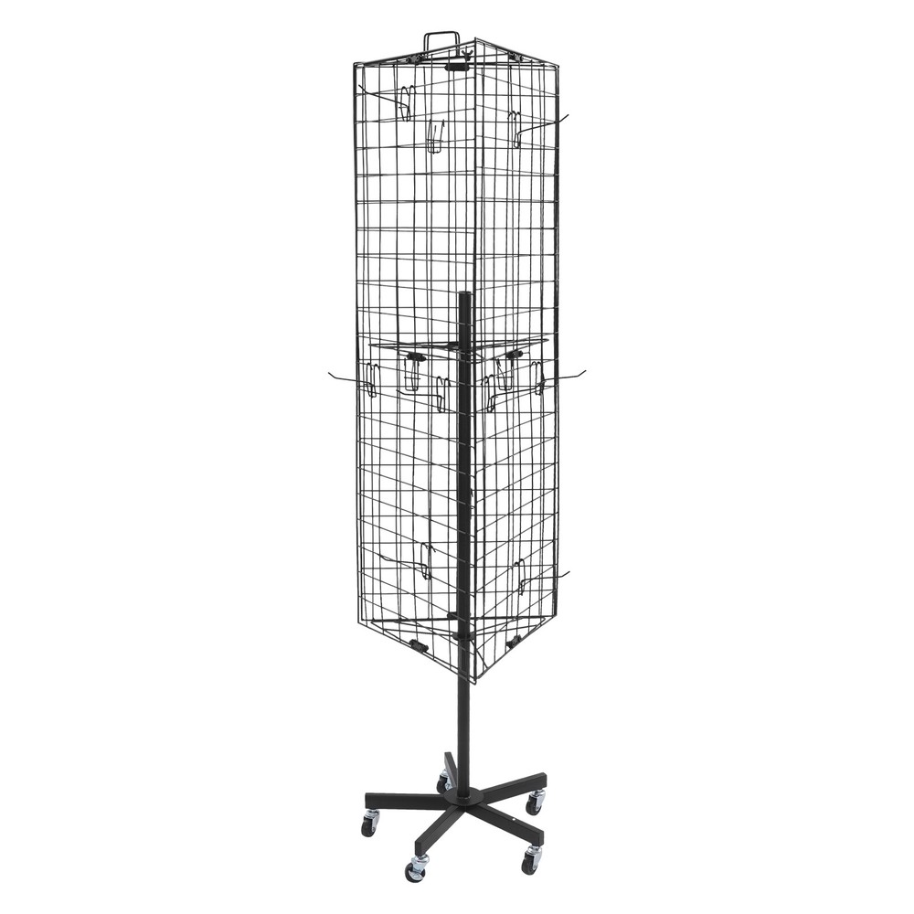 Triangular Grid Panel Display Stand, Floor Standing Gridwall Display Stand
