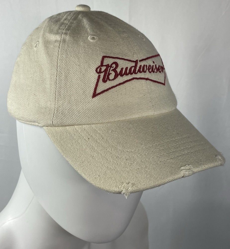 American Eagle BUDWEISER Men's One-Size Tan Hat with Adjustable Strap in Back