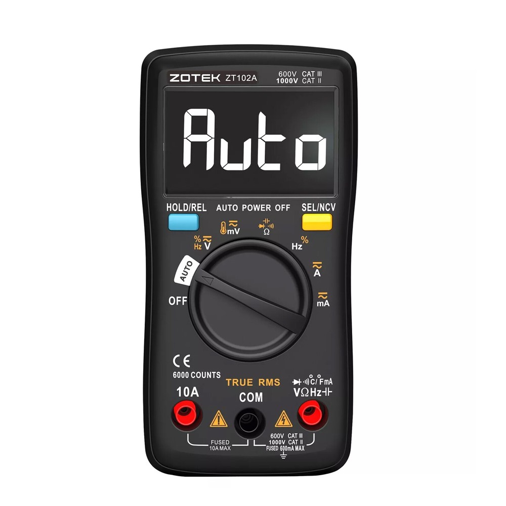 TRMS Digital Multimeter 6000 Counting with Automatic Range