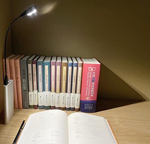 LED USB Reading Lamp Light with 2-Brightness Dimmable Setting, Flexible