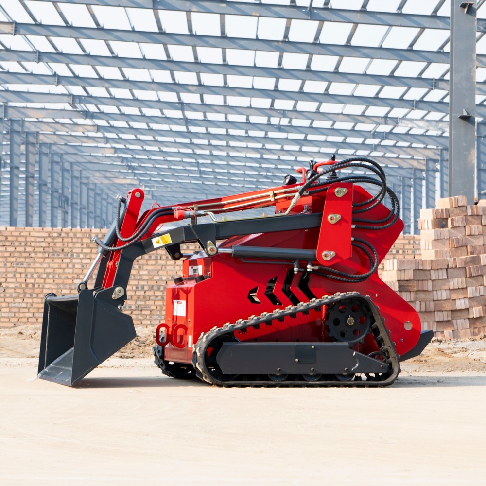 Upgraded Mini Skid Steer Tracked Loader 23HP Engine 3-Pumps Free Ship Unloading