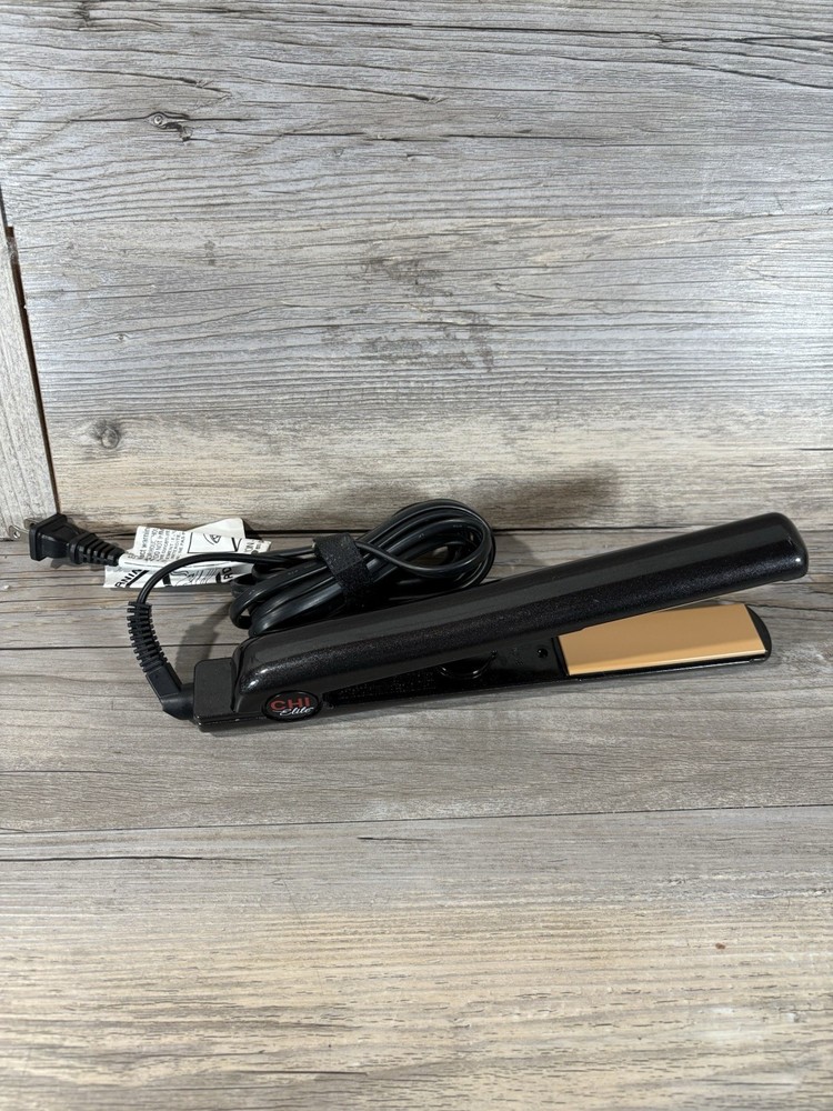 CHI Elite Shimmer Black Flat Iron (Model CE1000) TESTED & WORKING
