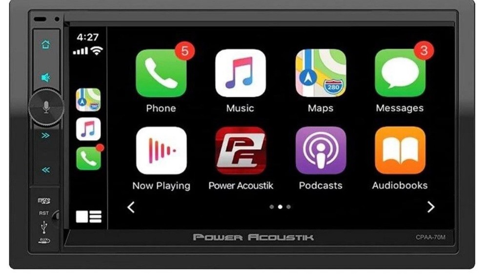 Power Acoustik CPAA-70MW 7" Double DIn Touchscreen Multimedia Receiver,Bluetooth
