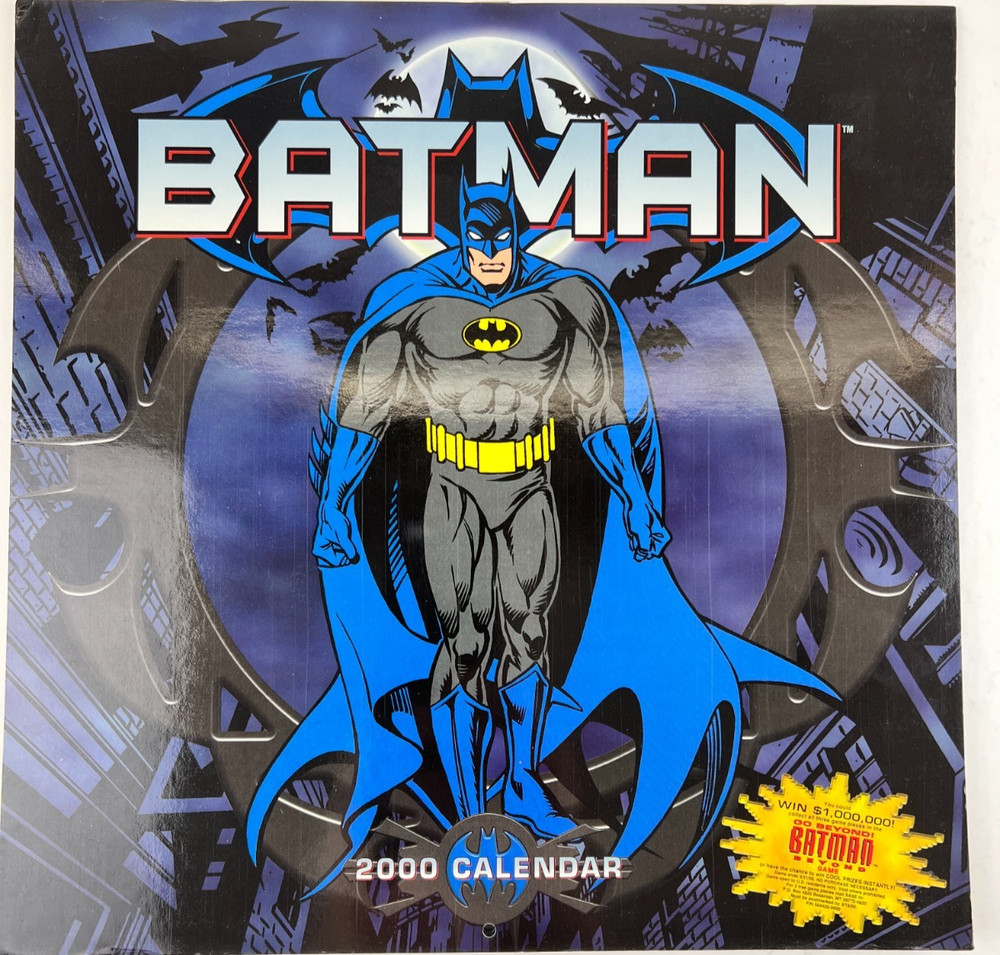 2000 Batman Calendar, DC Comics, No Marks 12"x12"