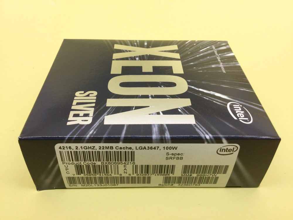 SRFBB INTEL XEON PROCESSOR SILVER 4216 16-CORE 2.10GHZ 22MB 100W CPU New Sealed