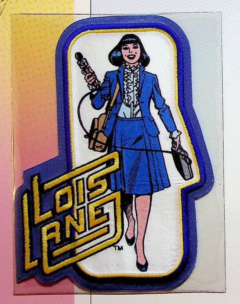 LOIS LANE PATCH on INFO CARD ~ from Willabee & Ward ~ DC COMICS PATCH COLLECTION