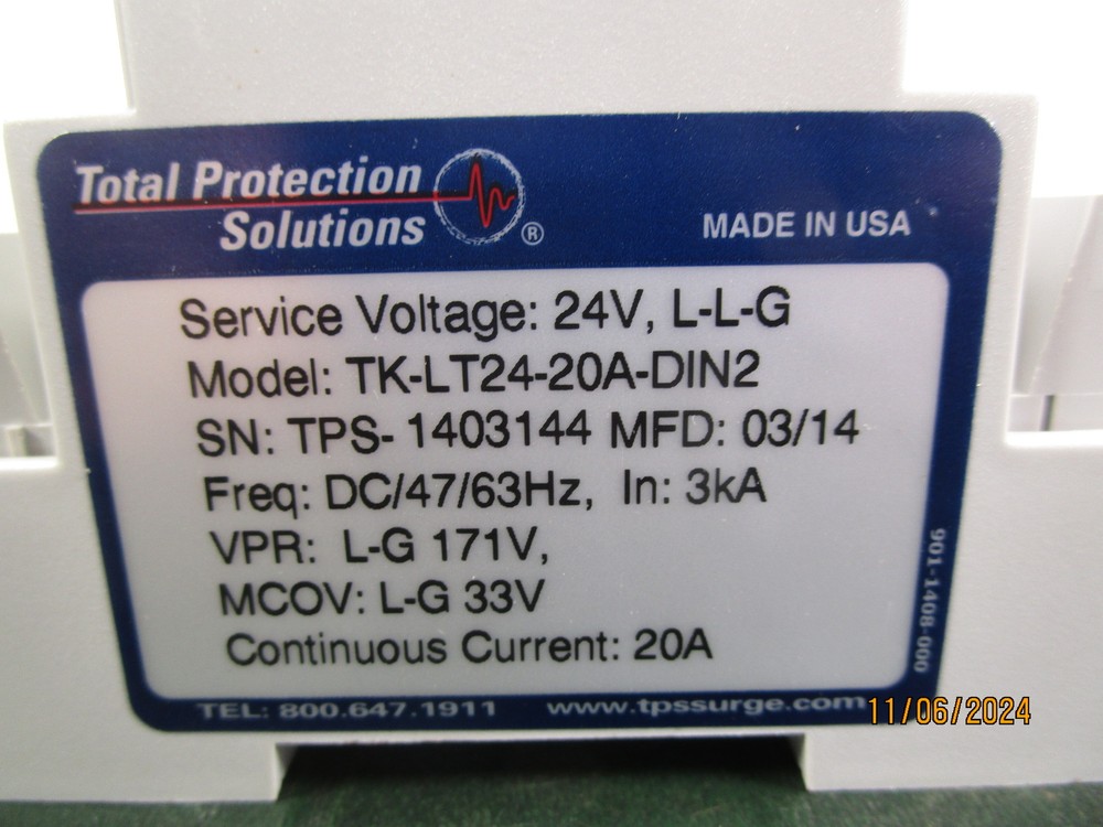 TPS TK-LT24-20A-DIN2 Surge Protective Device NOS