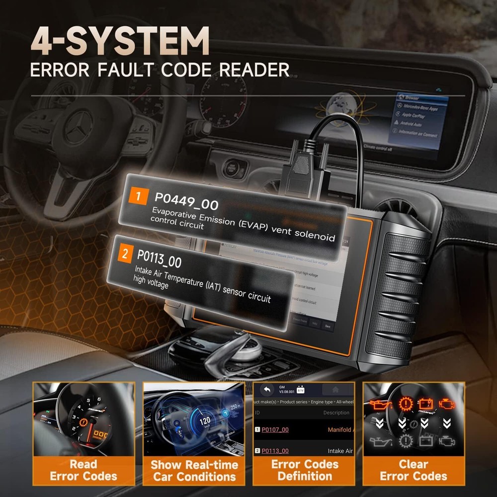 Foxwell NT706 Automotive Scanner Car Diagnostic ABS SRS Engine OBD2 Code Reader