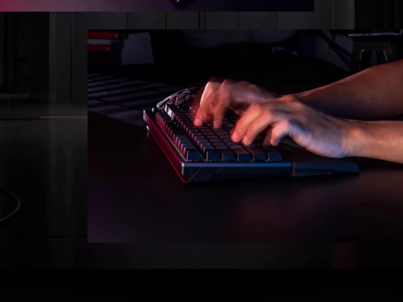 Silicone wrist rest compatible with Asus ROG 75 layout keyboard for ROG Azoth