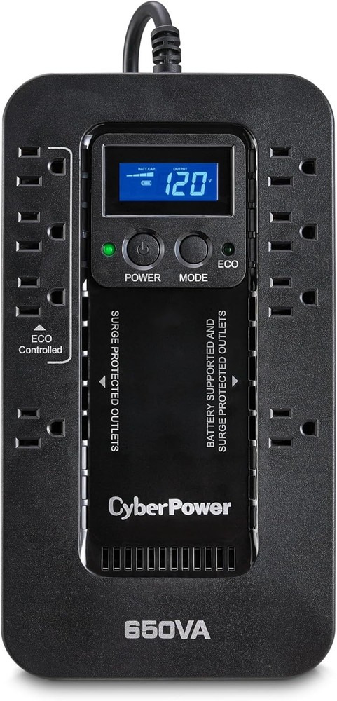 Battery Backup Surge Protector UPS System Compact