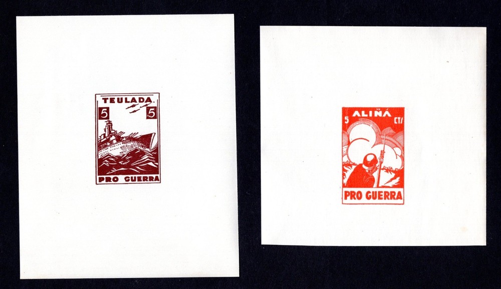 SPAIN 1934-1939 SPANISH CIVIL WAR ISSUES SEVEN DIFFERENT MINT SHEETLETS