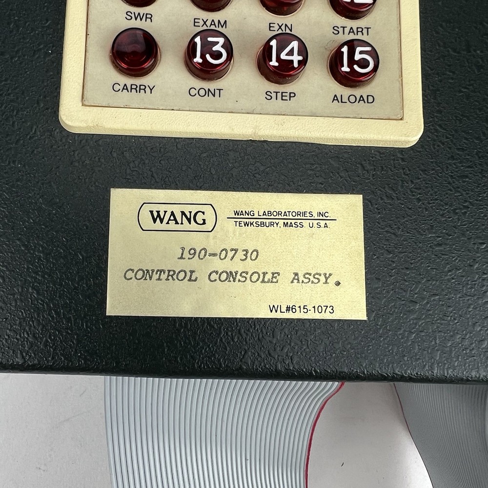 RARE!! Vintage Computing WANG LABORATORIES 190-0730 Control Console ASSY