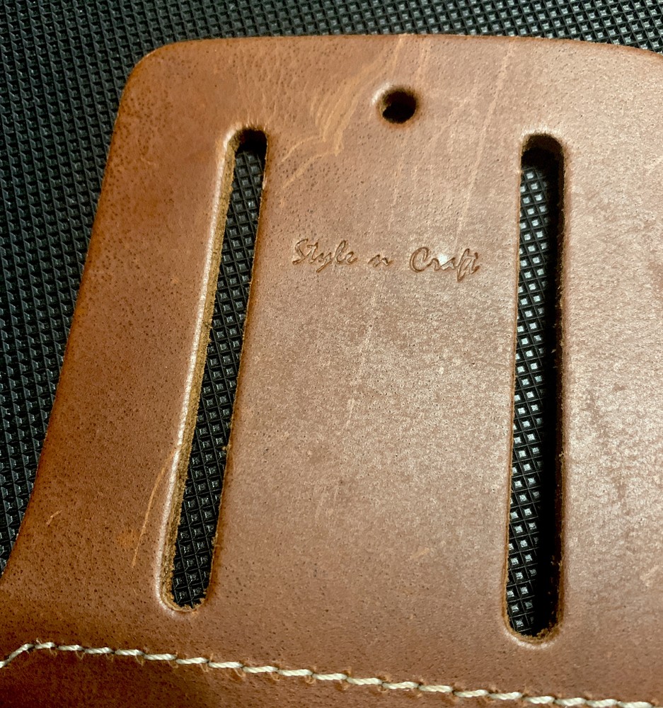 Large Cowhide Leather Axe Holder. Genuine Leather & Solid Brass. 9”x4.7”.