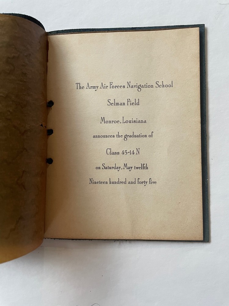 WWII Army Air Force Navigation School Graduation Program May 12, 1945