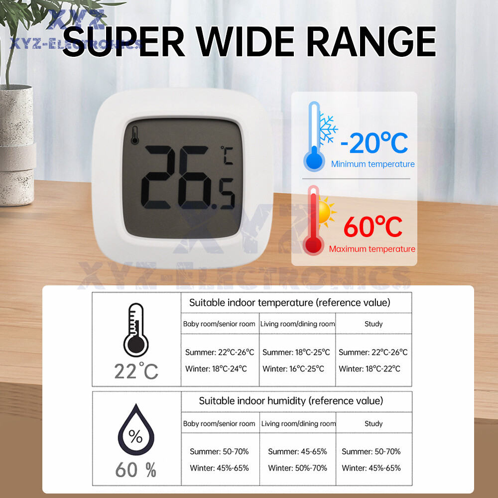 Magnetic Mini Digital Room Thermometer Refrigerator Temperature Sensor -20~60℃