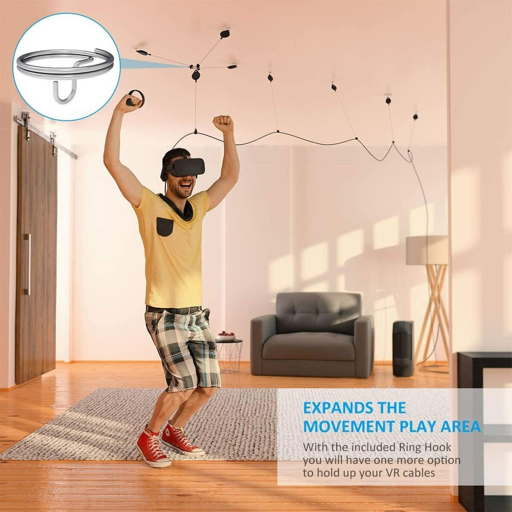 VR Wire Cable Management Pulley System Oculus/Meta Quest HTC Vive Valve Index