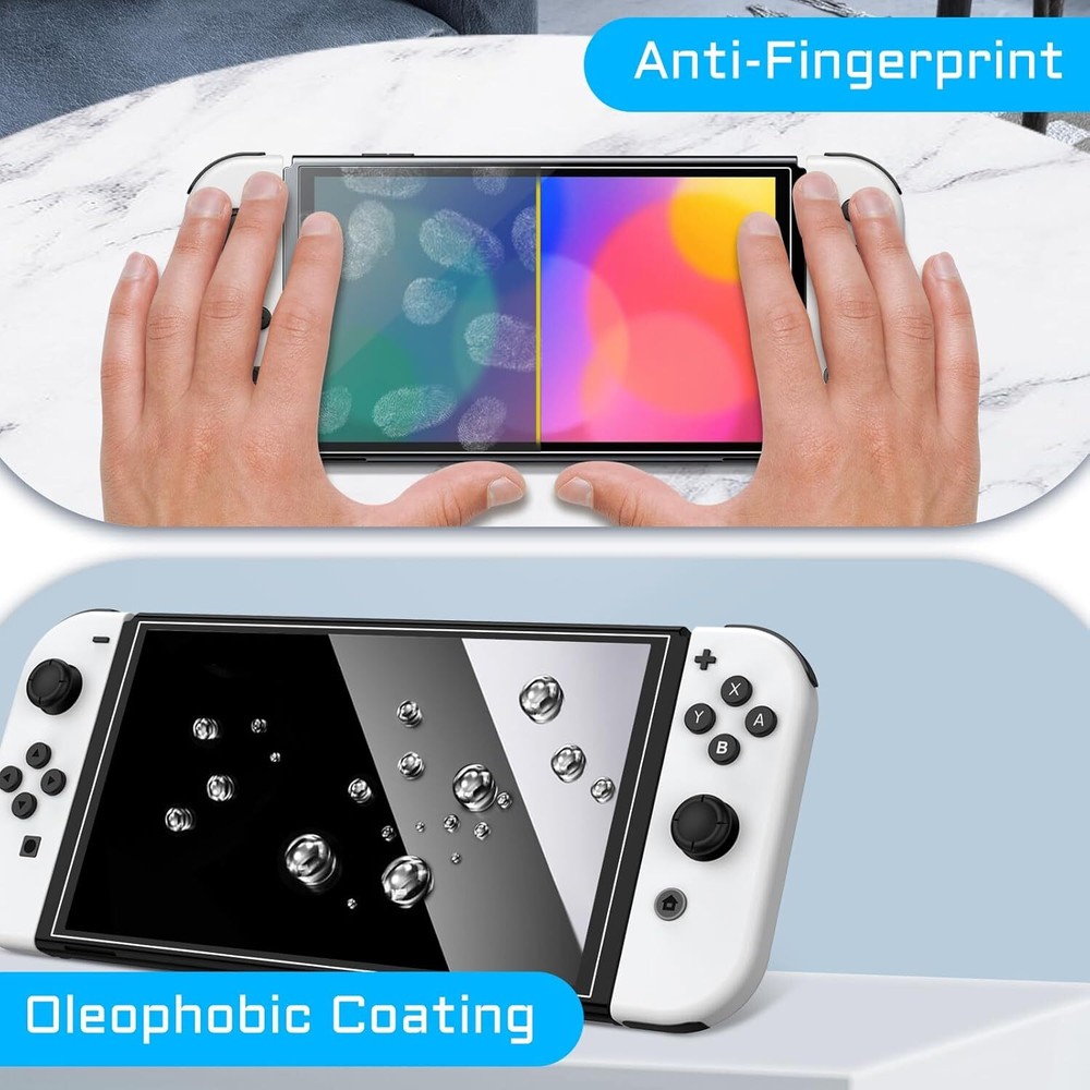 (2 Pack) Tempered Glass Screen Protector for Nintendo Switch (OLED Model) 2021
