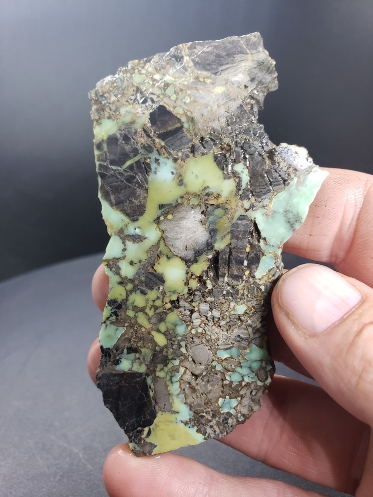 Polychrome Frog Blossom Variscite Slab