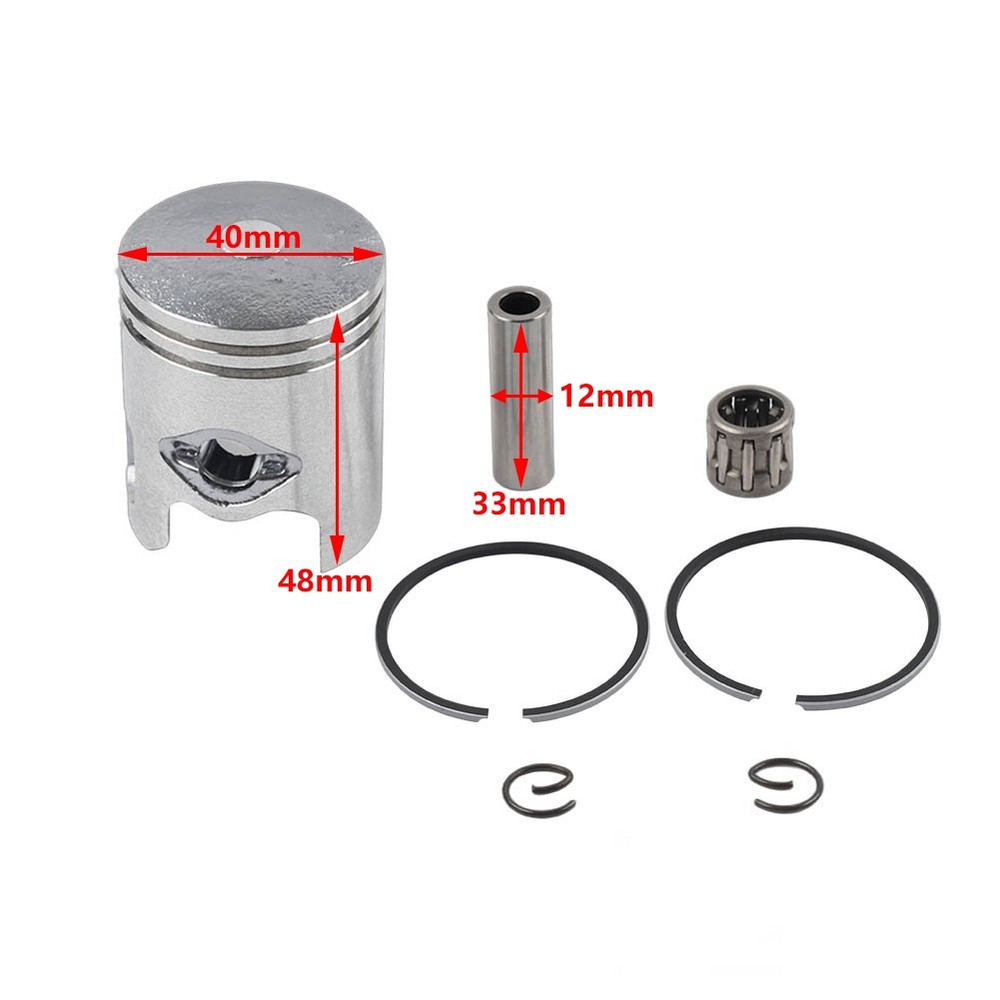 40MMPiston12MMPin Kit ForJog 50 Scooter 2 Stroke ATV