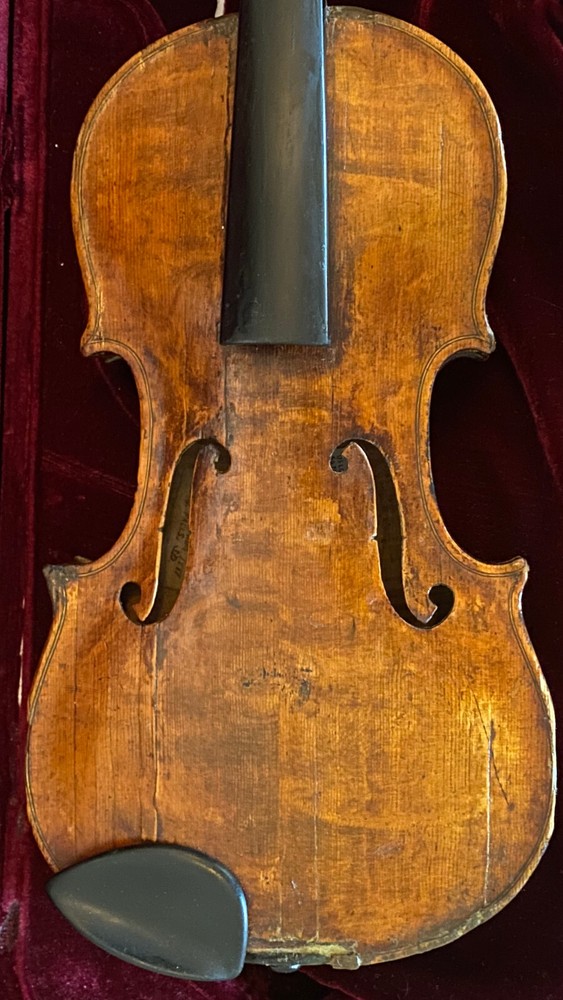 Mid 1800s German violin with Lions Head scroll