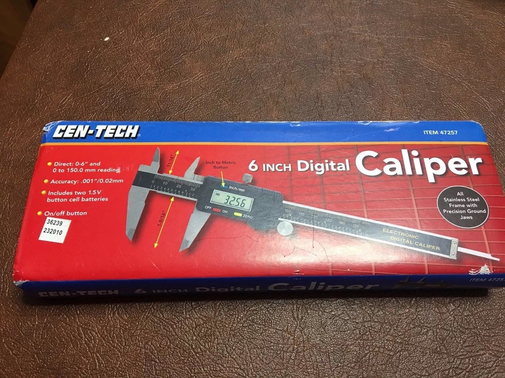 New CEN TECH 4 INCH Digital Caliper