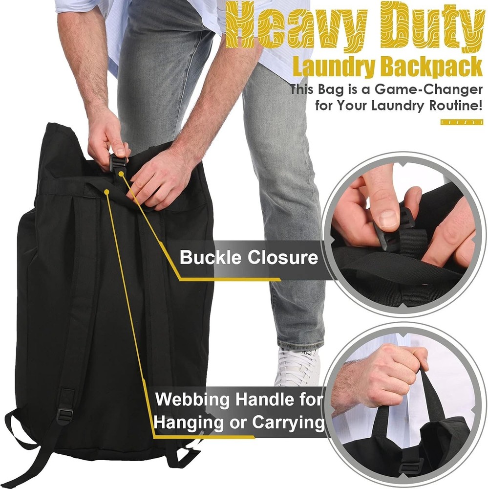 Extra Large 115L Laundry Backpack - Heavy Duty, Portable & Stylish Solution
