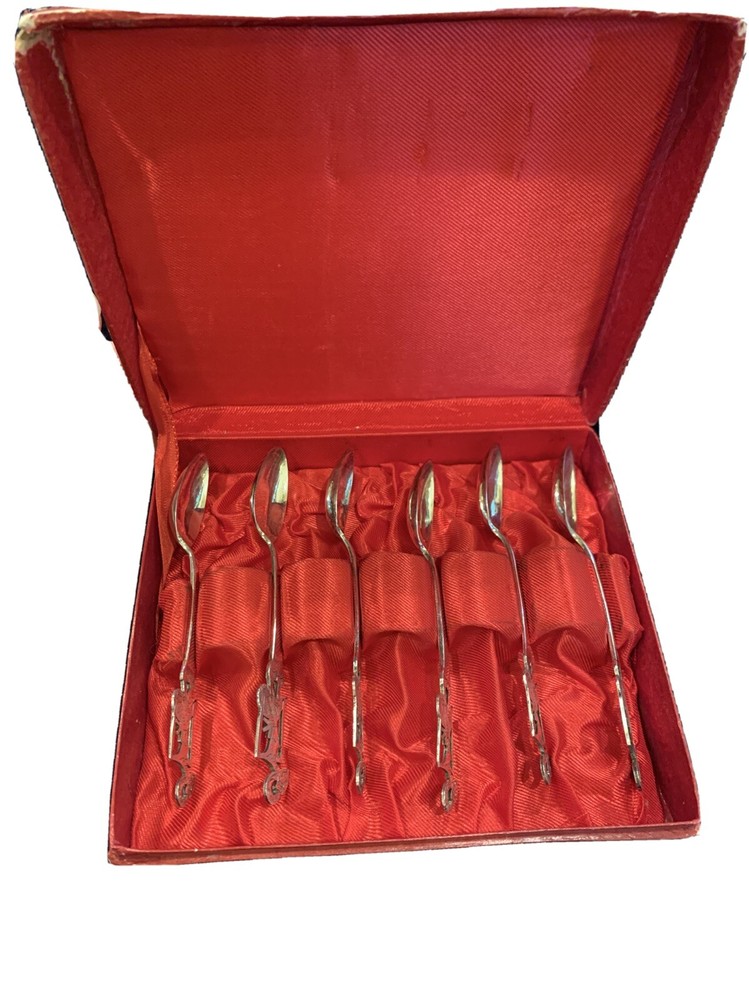 800 Silver Spoons In Box | Set Of 6