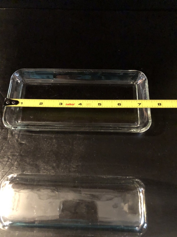 Clear Glass Butter Dish with Lid Rectangular Classic Covered