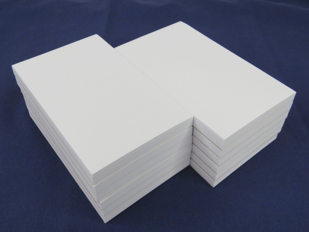 6 count, 3" x 5", 300 Sheets/50 per Scratch Note Pad, White Unlined Glue Top