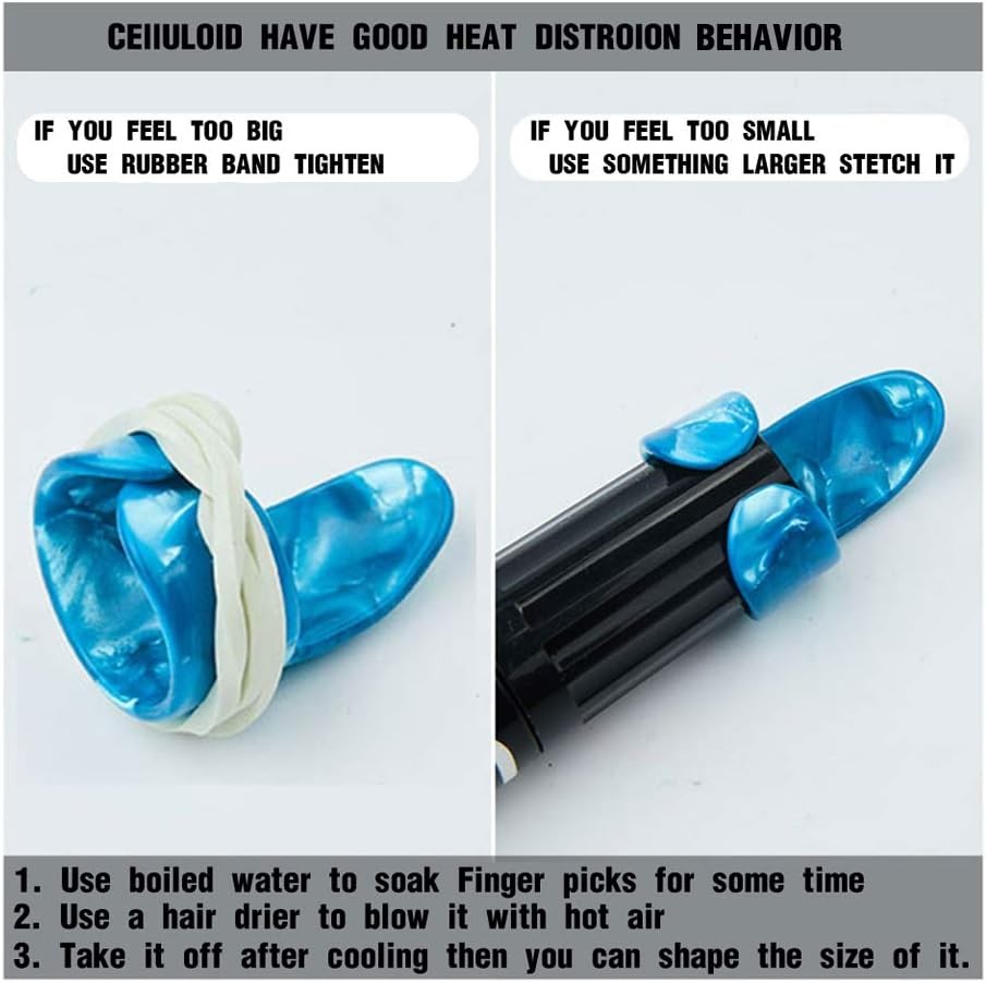 Thumb Finger Picks Plectrum With Plastic Picks,