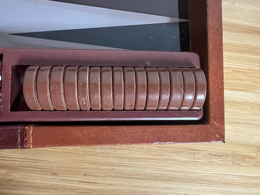 Backgammon in Travel Case 9 x 6.5 - Magnetic