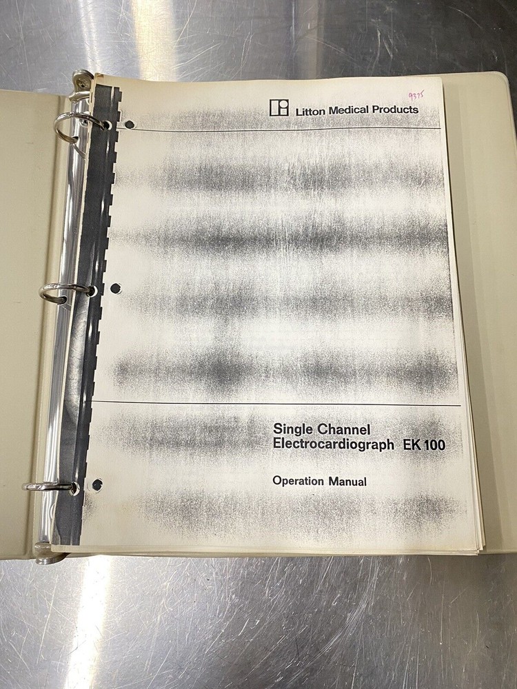 Litton Medical Electronics EK100 Electrocardiograph - Users Guide / Manual
