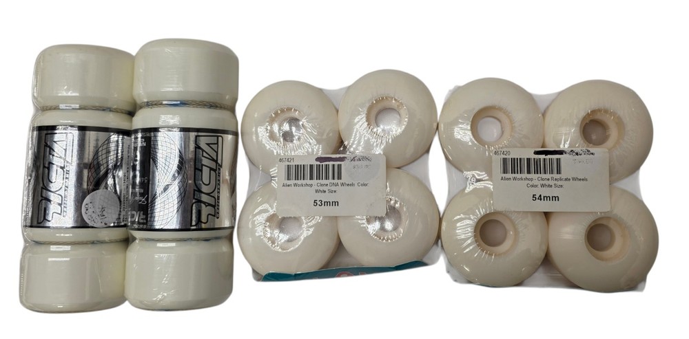 4 Skateboard Wheels Mixed Ricta Vortex Clone Alien Workshop 53mm, 54mm